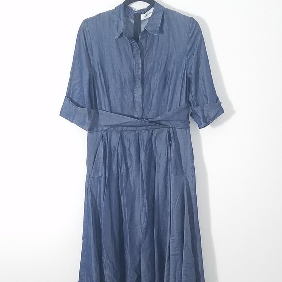 The Fold London Dresses & Skirts - NWT The Fold London Glengall Shirt Dress in Navy